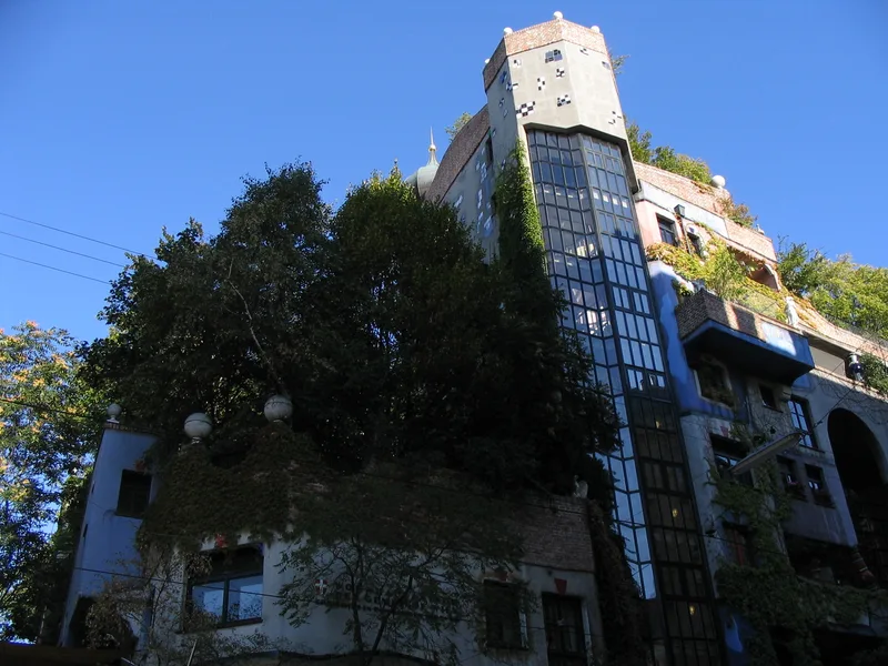 A closer look at the planted facade