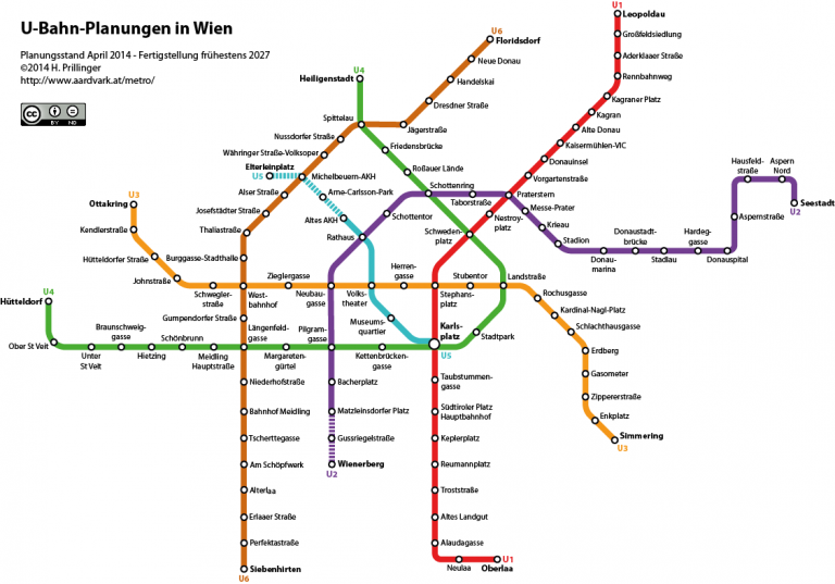 Vienna Metro Map - Vienna Metro Lines 2022